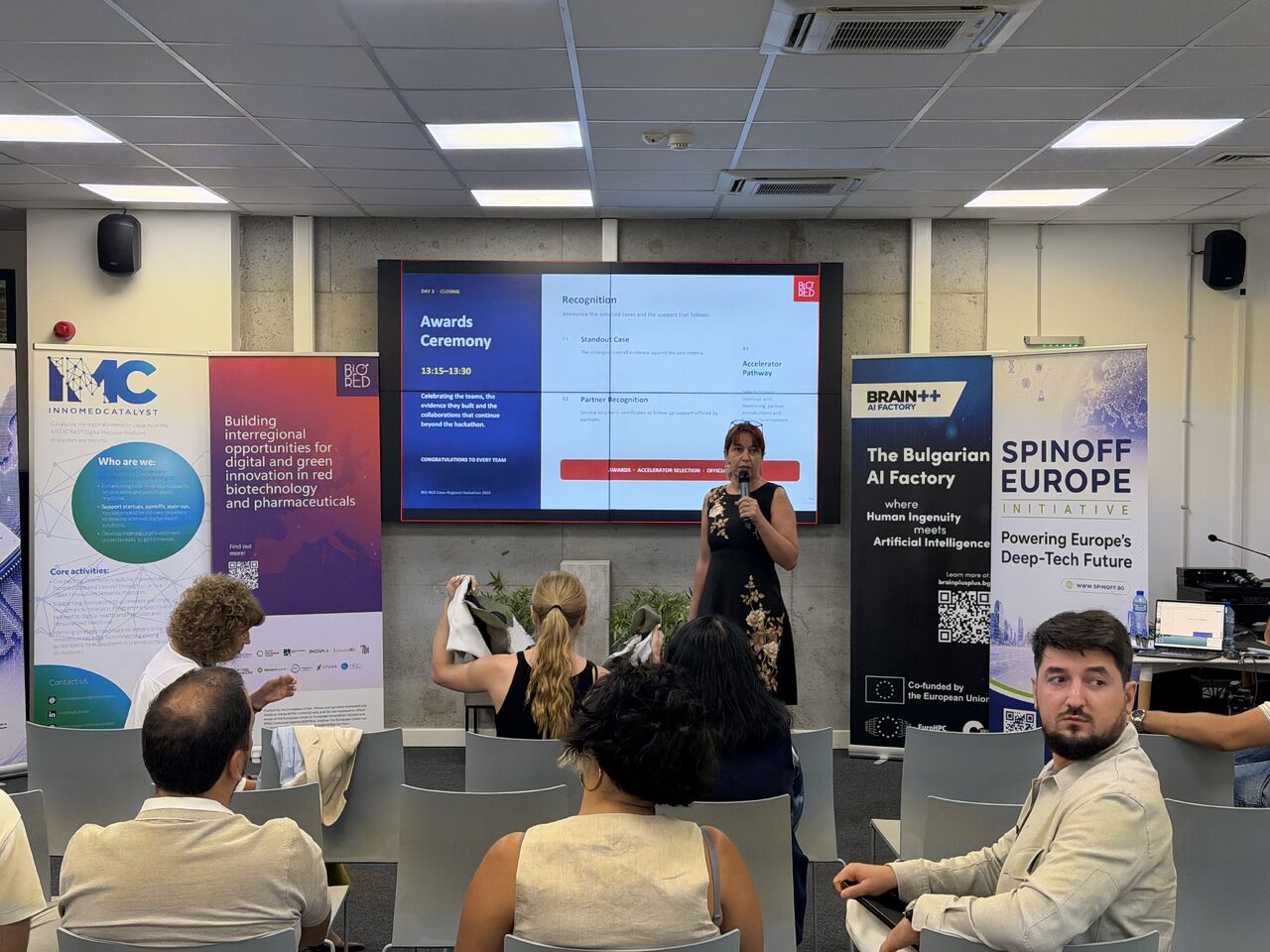 The BIO-RED hackathon awards ceremony.