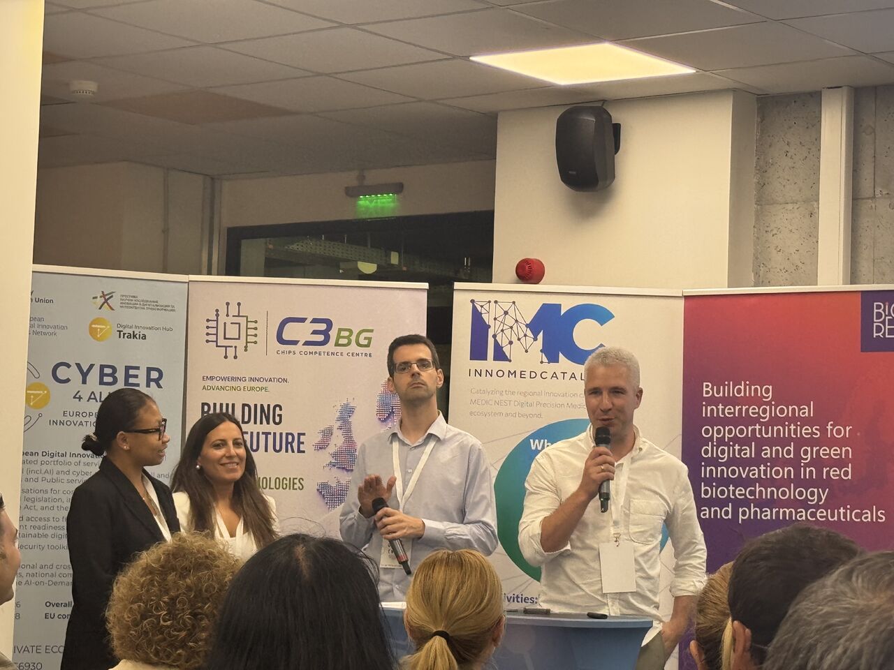 The RareBridge team at the BIO-RED hackathon, Sofia Tech Park.